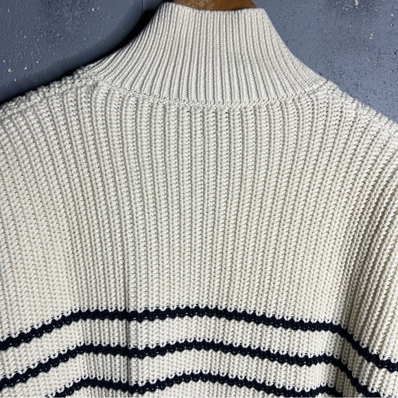 Zara Striped Cream Women's Sweater in size Small - Picture 3 of 9